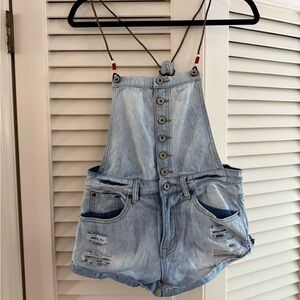 Forever 21 Light Blue Denim Overalls